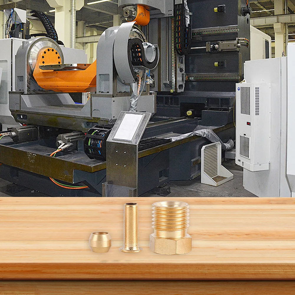 

2026 Brass M8/M10 Oil Pipe Fitting Double Cone Ferrule Sleeve Kit For CNC Machine Lubrication And Industrial Use Hand Tools