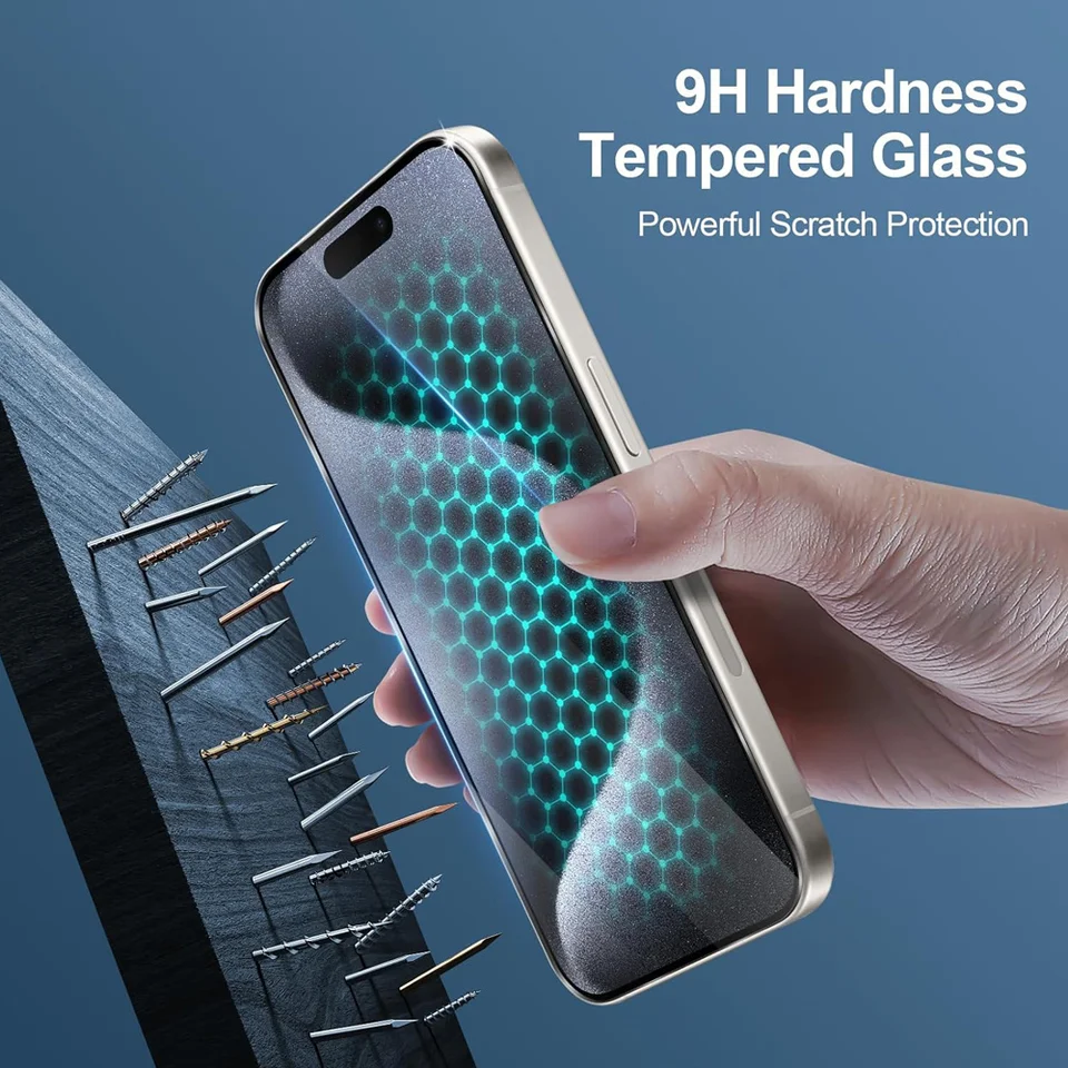 1~4 piezas Cristal templado para iPhone 18 17 16 15 14 Pro Max, protector de pantalla iPhone 11 12 13 Mini, película de vidrio para iPhone 17 Pro 5