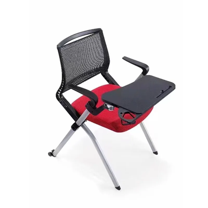 Folding Training Chair with Table Board Conference Chair with Writing Board Press Chair School Meeting Room Folding Chai