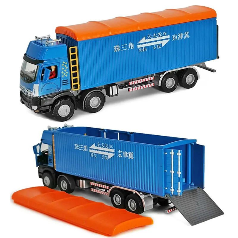 

Diecast Long-distance Logistics Vehicle Transport Model Container Cape Truck Alloy Car Model Collectible Toy Gift Souvenir