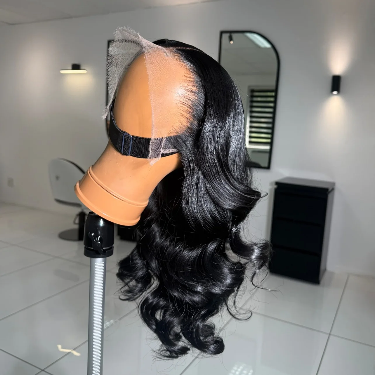 Perruque frontale en cheveux humains ondulés de 38 pouces, avec dentelle HD transparente 13x6 13x4, pré-épilée, en cheveux humains brésiliens pour femmes