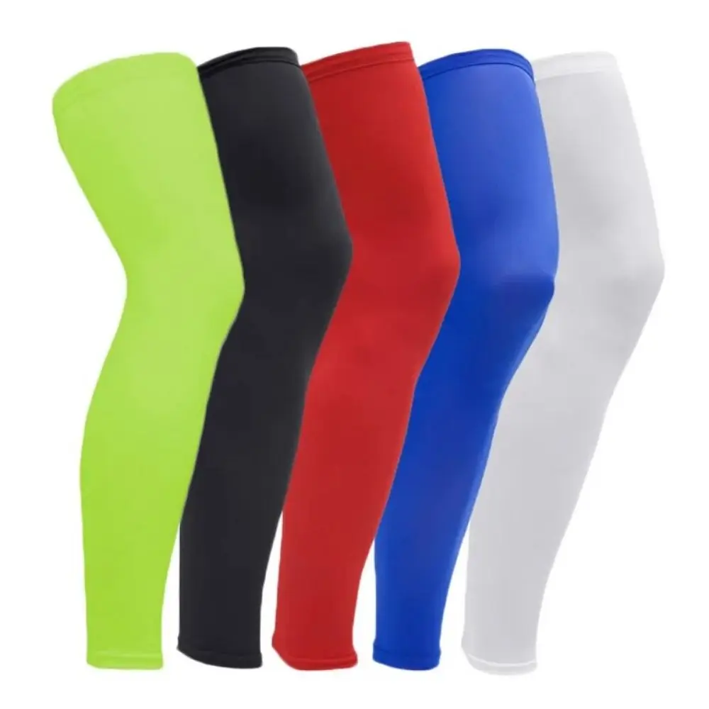 Knee Calf Sleeves Full Leg Sleeves Sweat Wicking High Elasticity Long Compression Leg Sleeve Breathable UV Sun