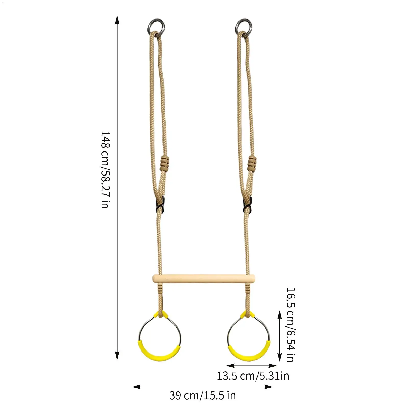 Anneaux de balançoire Jungle Gym escalade anneau de gymnastique singe parcours d'obstacles jeu d'équilibre équipement de terrain de jeu sensoriel pour adolescentes filles