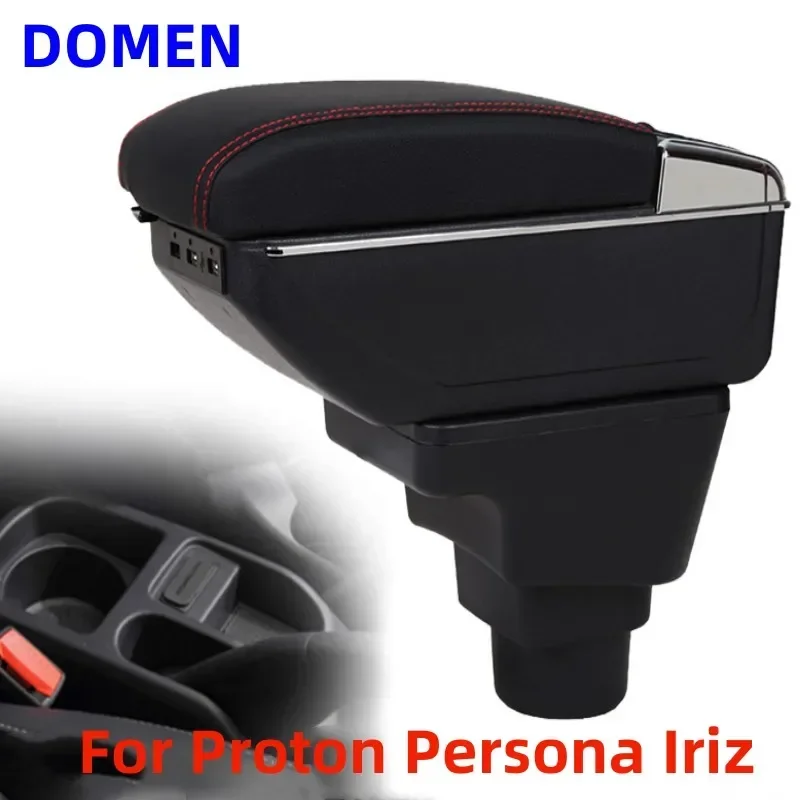 

For Proton Persona Iriz armrest box Original dedicated central armrest box modification accessories Dual Layer USB Charging