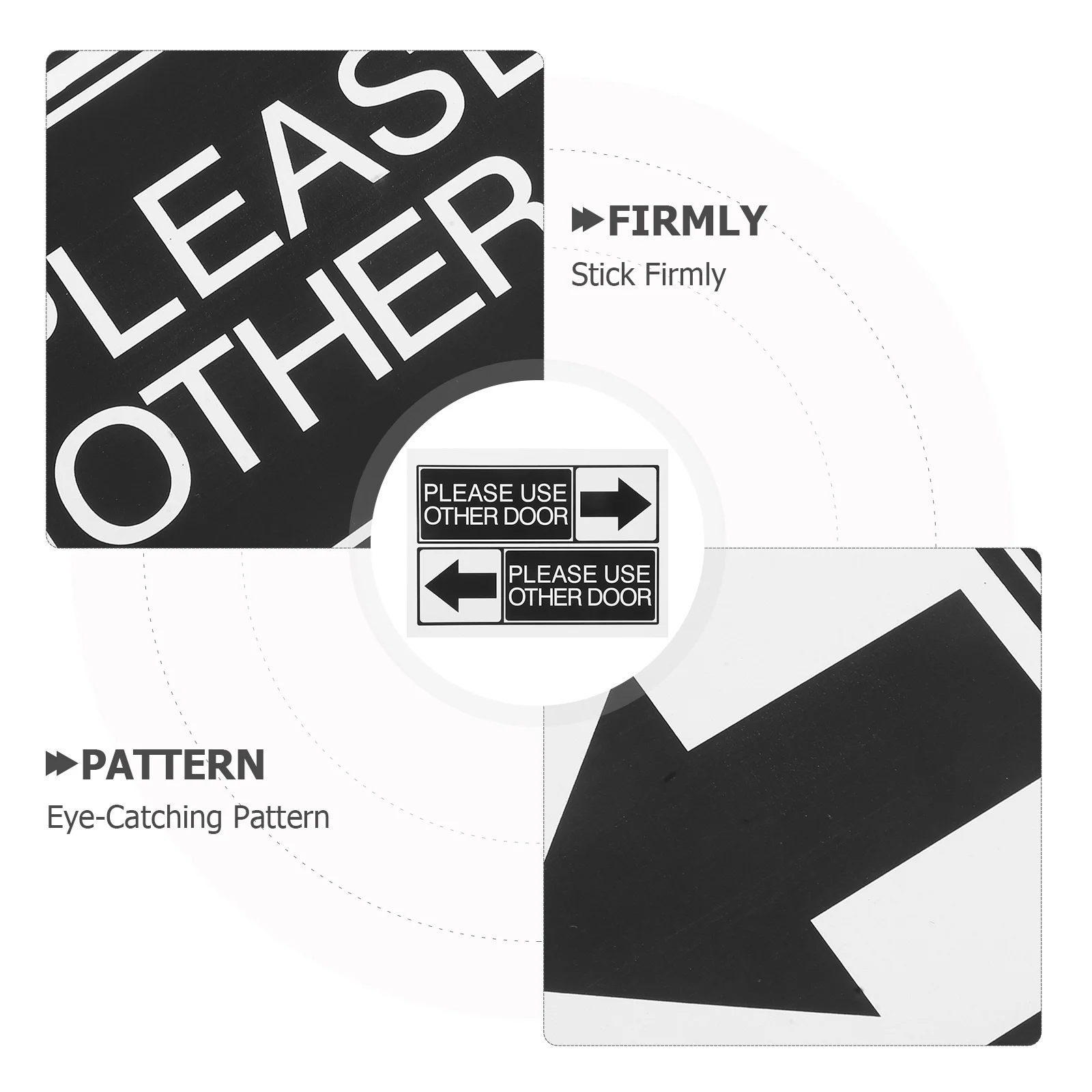 6 قطع يرجى استخدام ملصقات ذاتية اللصق من مادة PVC المقاومة للماء للباب الآخر لملصق مقرنة باب الملاحة والمنزل والمدرسة #5