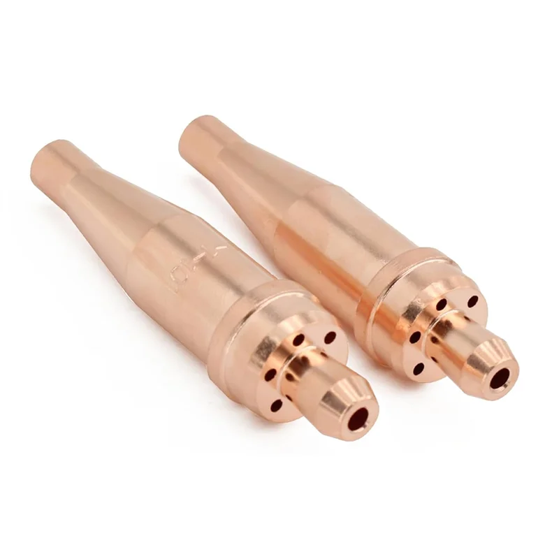 

A84X-1-1-101 Acetylene Cutting Torch Tips 2Pcs Acetylene Cutting Tips 1-101 Size Fit Oxyfuel Cutting Torch Cutting Nozzle