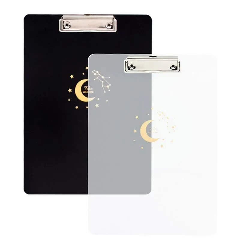 Upgrade Simple A4 File Holder Clipboard With Golden Moon Plastic Clipboard Thin Clip Student Writing Board Suitable For Office