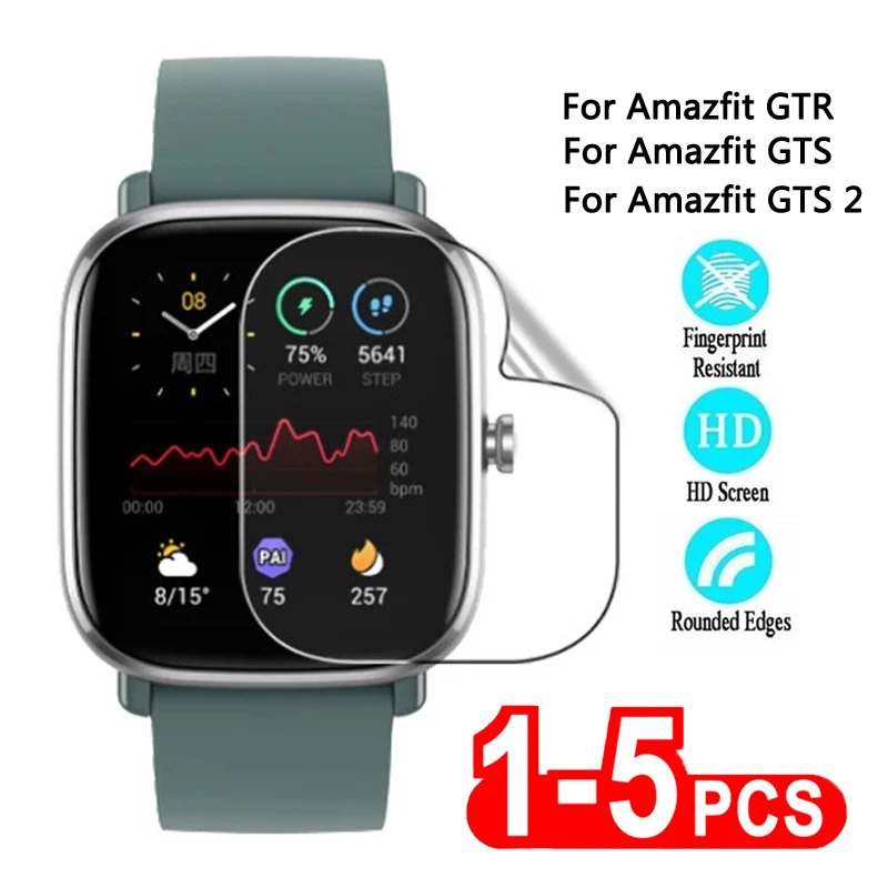 Capa protetora para smartphone, 3 peças, filme em hidrogel para proteção de tela, sem vidro, para huami amazfit gtr 2 2e