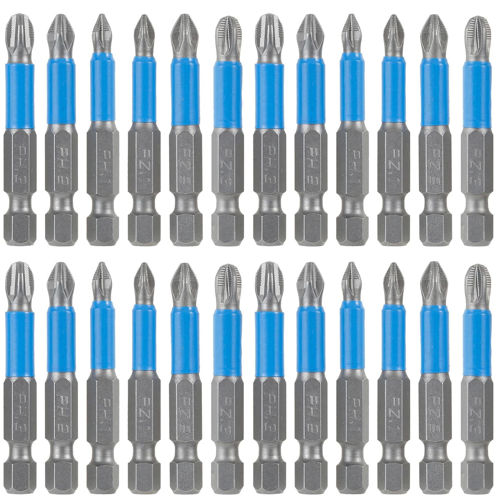 

24Pcs Cross Head Screwdriver Bits 1/4 Inch Hex Shank Cross Slot Impact Driver Bit Set PH1 PH2 PH3 PZ3 Electric Screwdriver Tool
