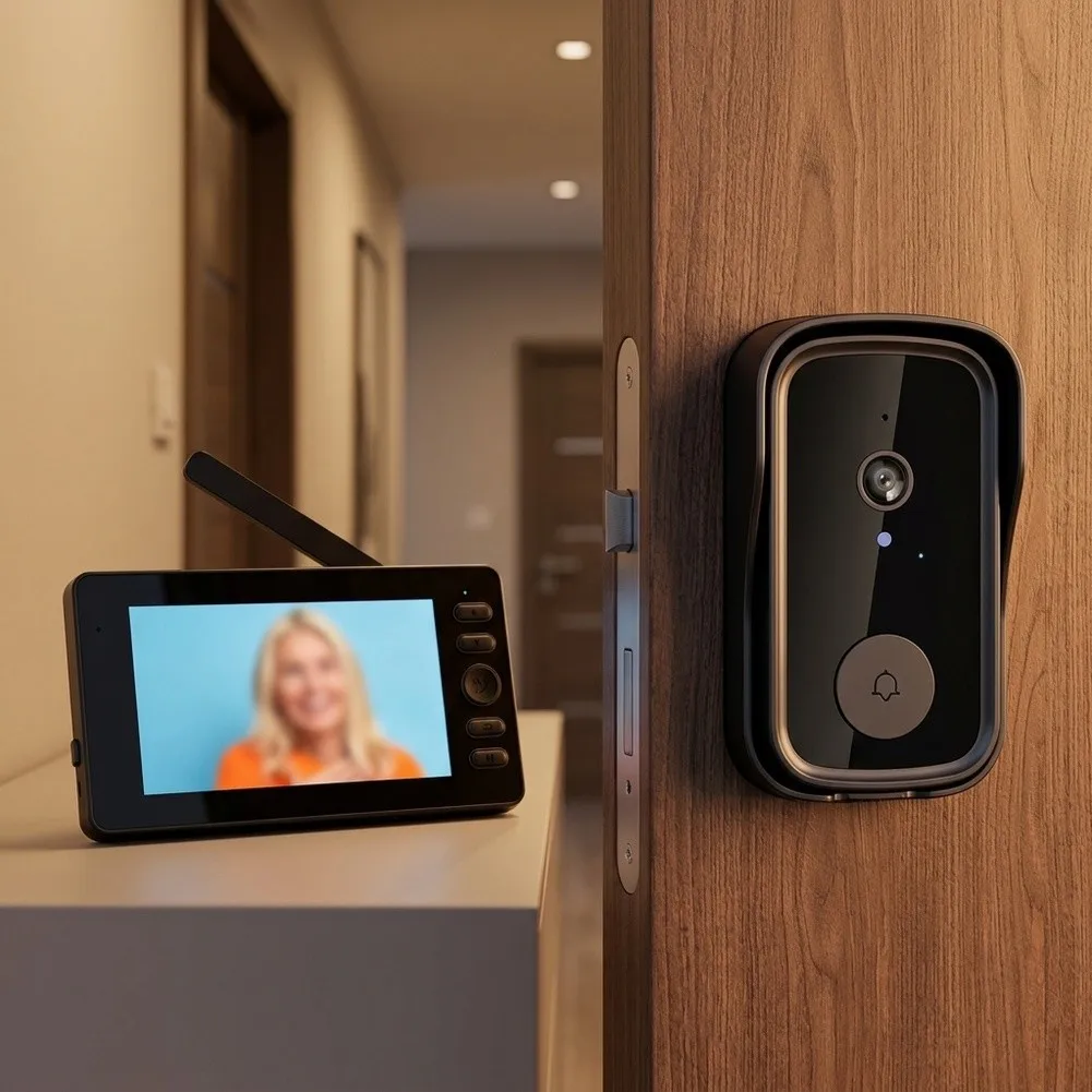 For Home Security Enhancement 4.3 Inch Monitor for Home Security System No App Required Viewing Minimal Blind Spots Coverage