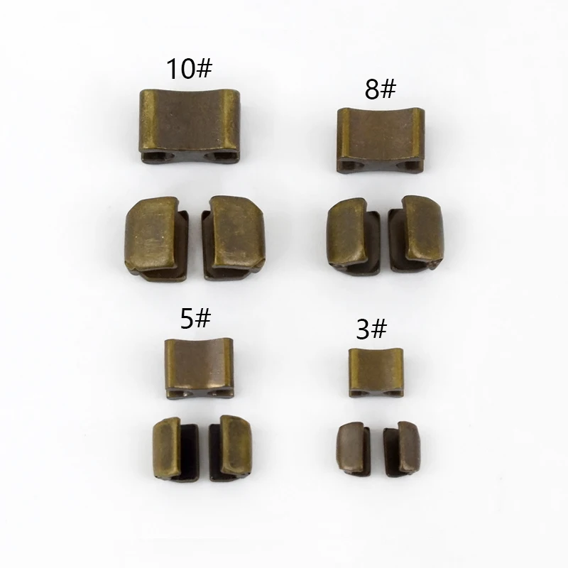 10/20/50 مجموعات Meetee سستة المؤشر عدم الانزلاق الذيل سدادة 3 # 5 # 8 # 10 # U Code Metal Zip End Fastener Clips مجموعات إصلاح سحابات الخياطة #4