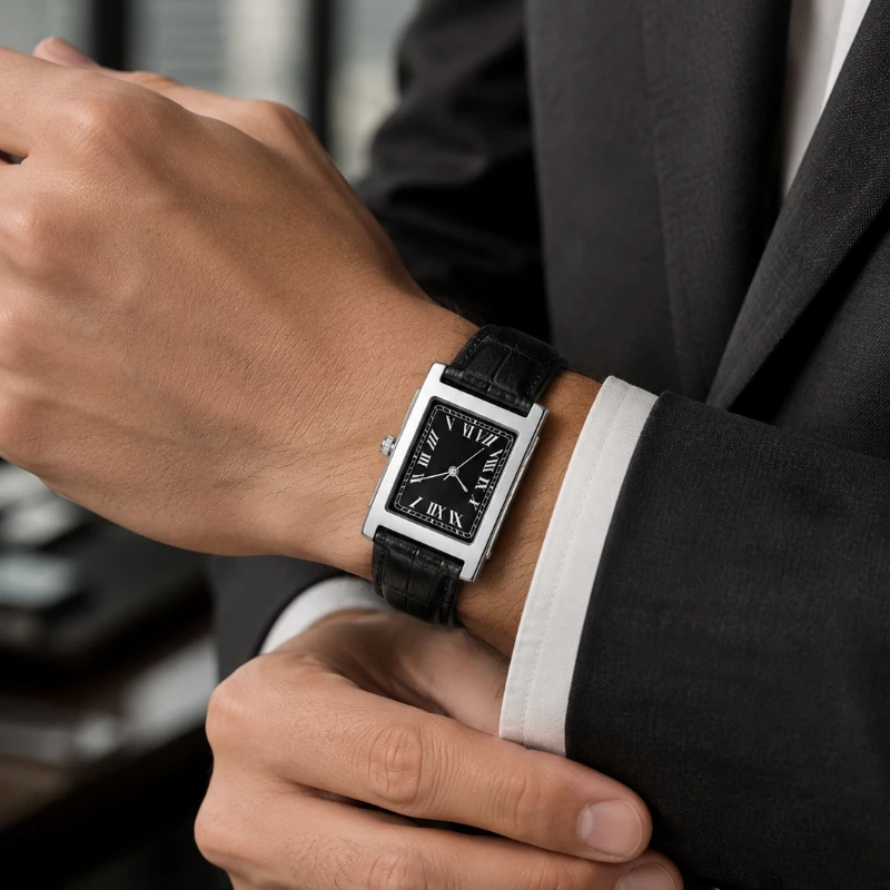 Jam Tangan Pria Bisnis Klasik, - Smartwatch Square Watches For Men ulasan dan harga