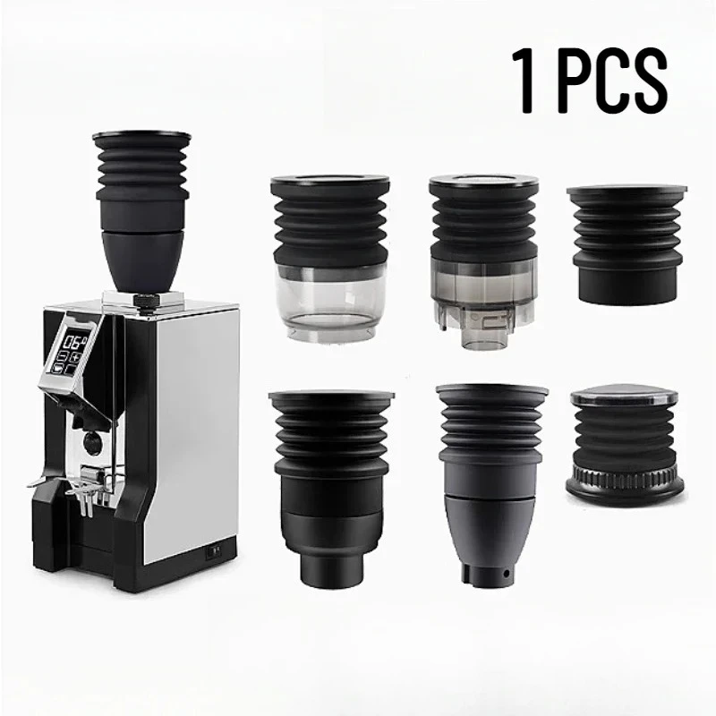 Single Dose Hopper for MAZZER EUREKA WPM CRM Coffee Machine Silicone Bellow and Lid Bean Bin Blow Out Residual Coffee Grounds