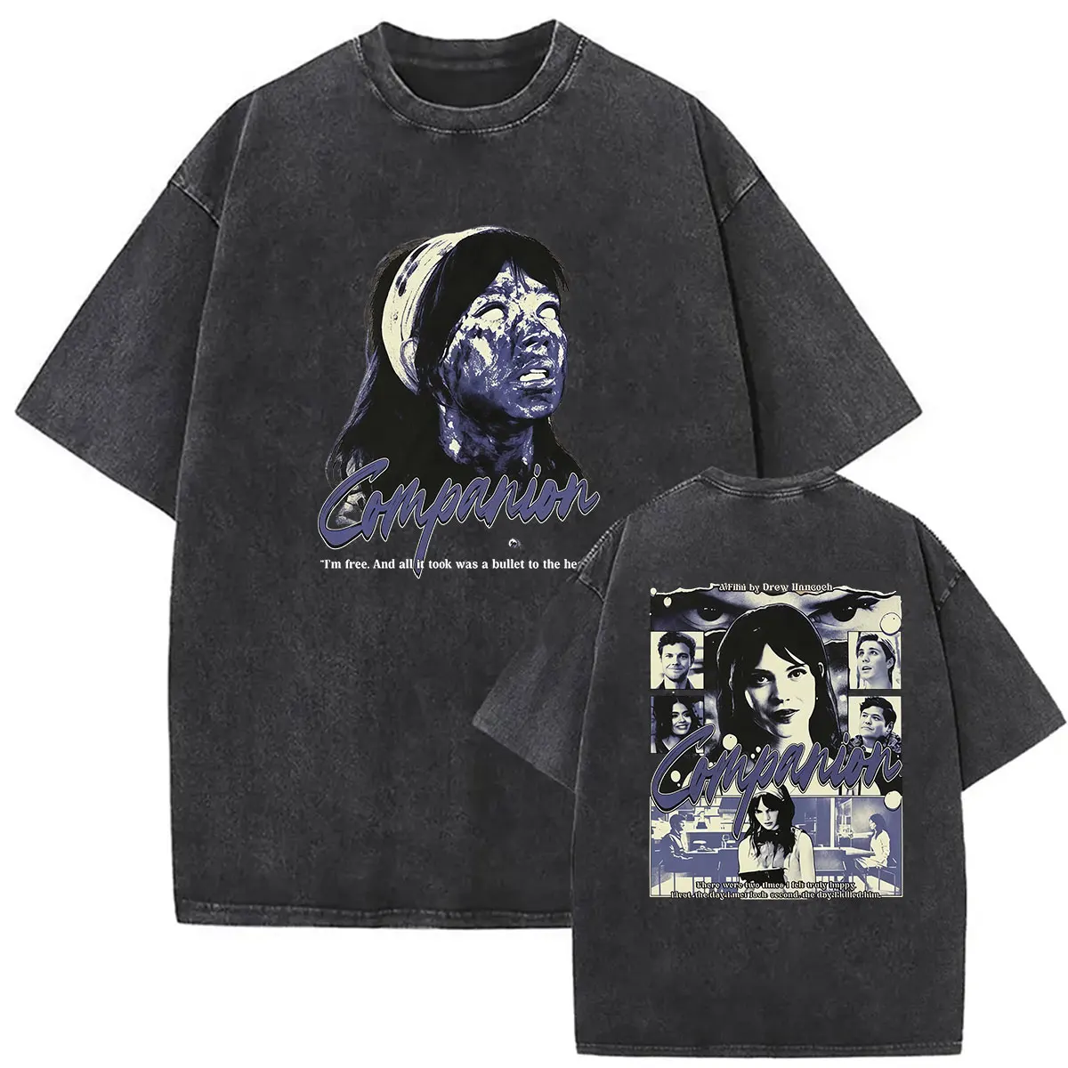 2026 Movie Obsession One Wish Willow Vintage Washed T-Shirts für Herren und Damen – Lässige, modische Oversized T-Shirts mit Rundhalsausschnitt – Detail 7
