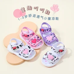 Baby Squeaky Shoes sandalo estivo di alta qualità divertente bambino suono Prewalking Sneaker 2024 nuova moda per Cute Kid Girls MY2403