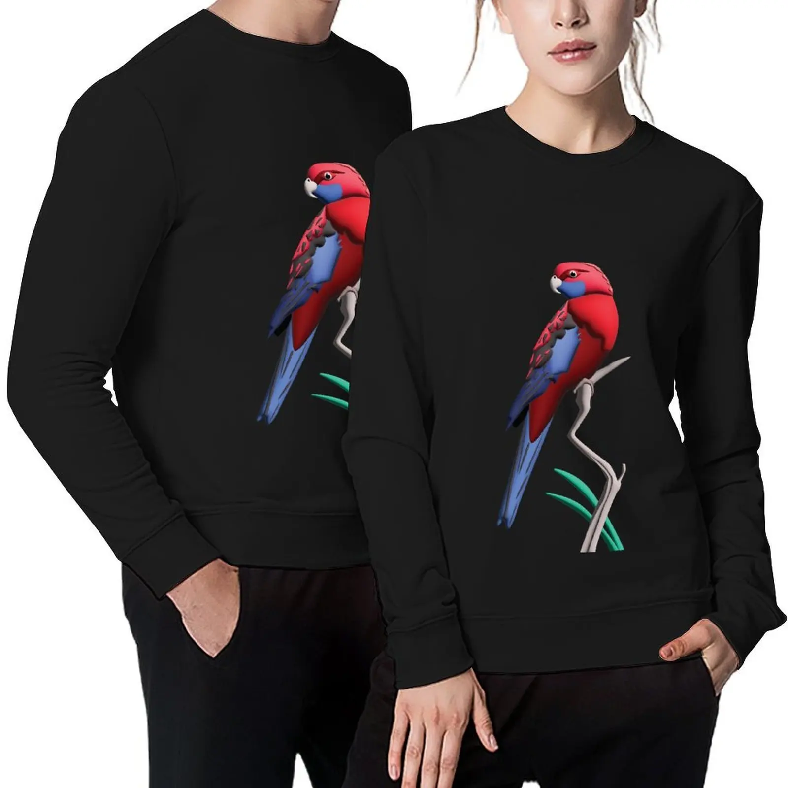 

Crimson Rosella Pullover korean clothes men's clothes aesthetic clothing men's coat winter man sweatshirt
