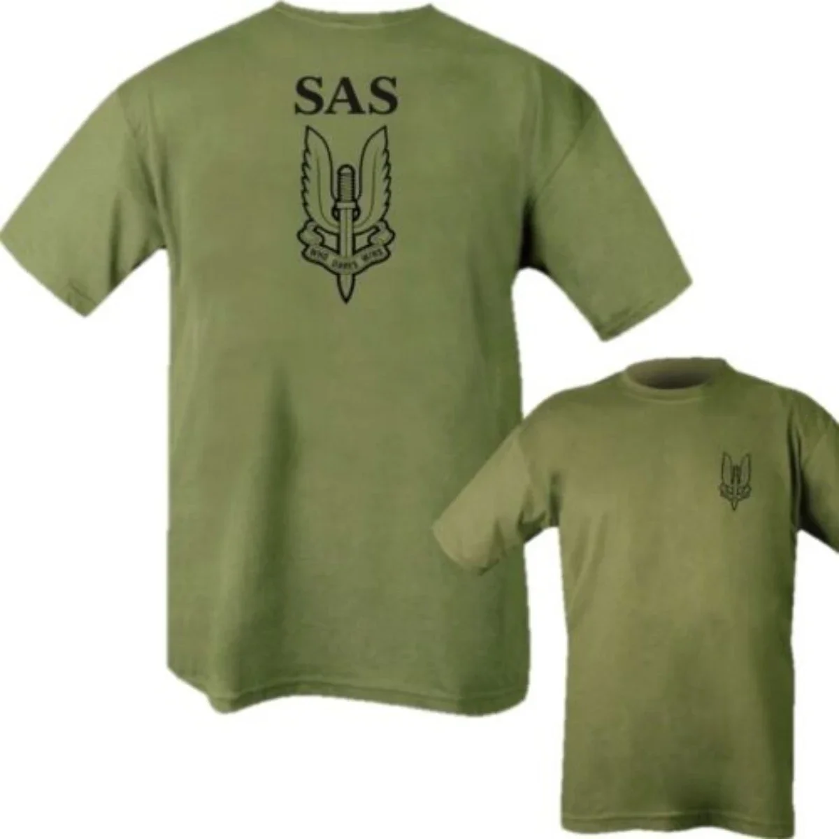 Summer Cotton Short Sleeve O-Neck Mens T Shirt New S-5xl Who Dares Wins. British Army SAS Special Air Service Emblem T-Shirt.