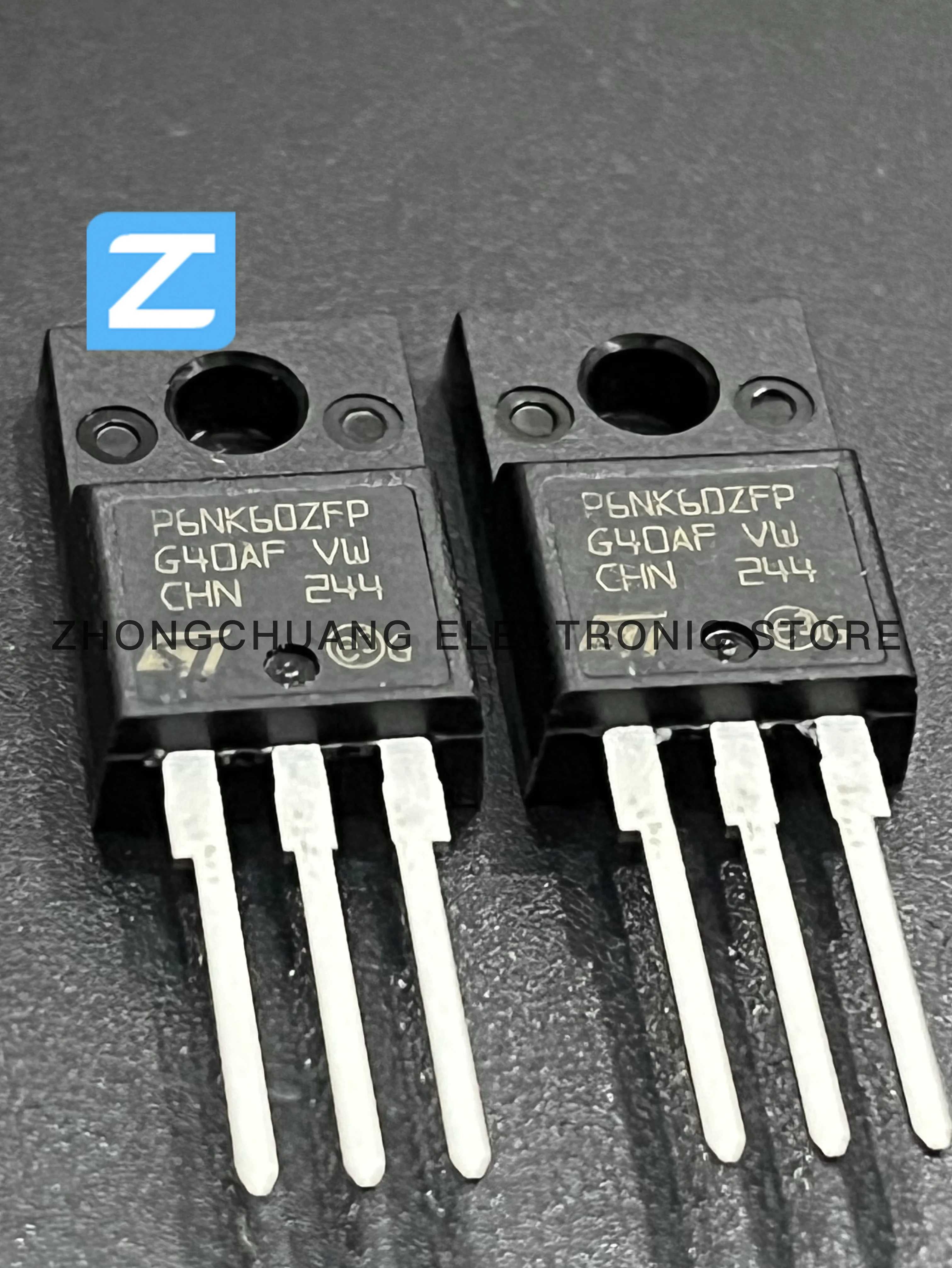 1-10PCS STP6NK60ZFP P6NK60ZFP TO-220F 600V 6A N-Channel MOSFET new original