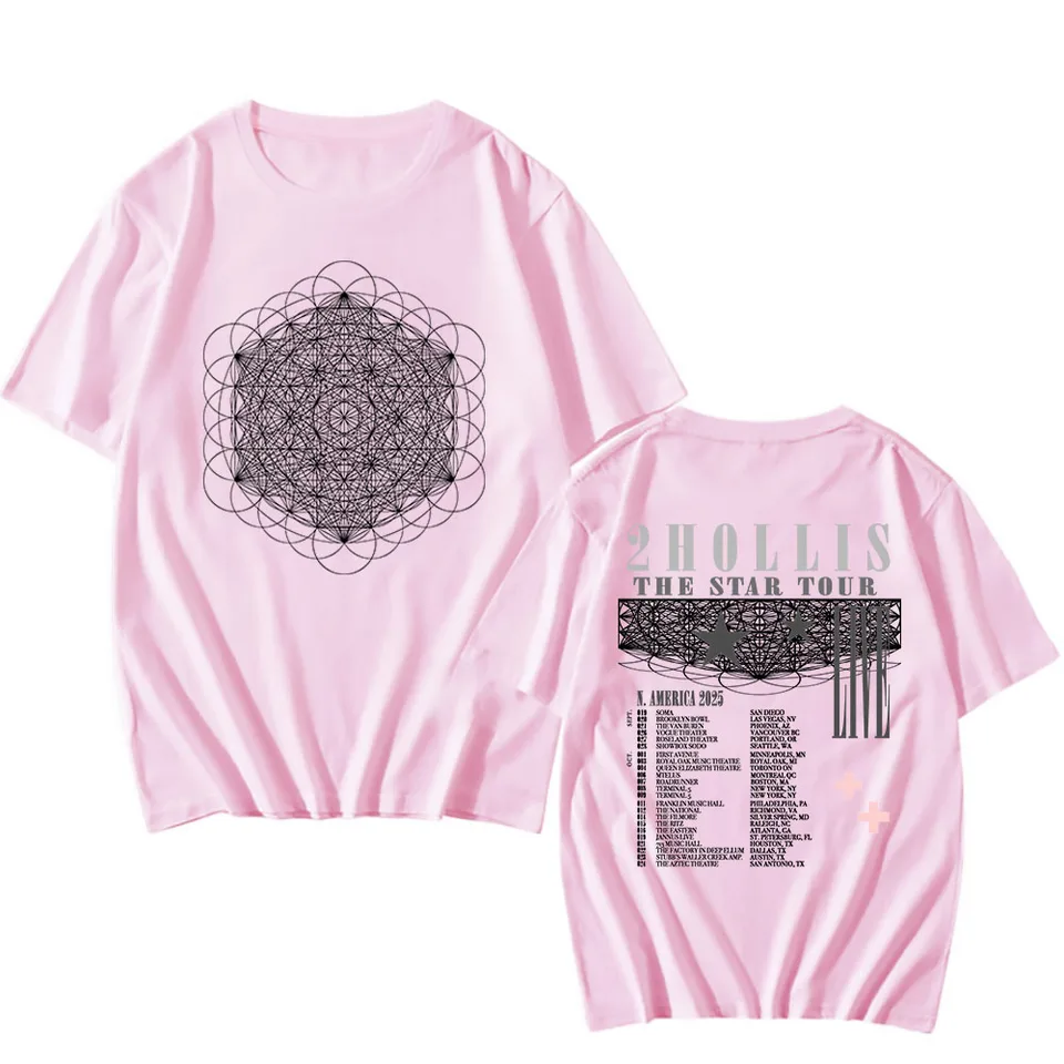 2hollis THE STAR TOUR 2025 T-shirt Summer Short Sleeve O-neck