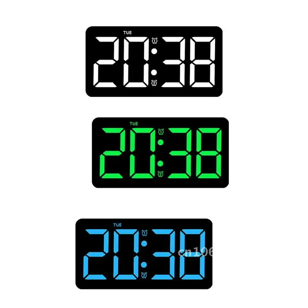 Digital Wall Clock, LED Screen Digital Clock With Remote With Display, 10.5