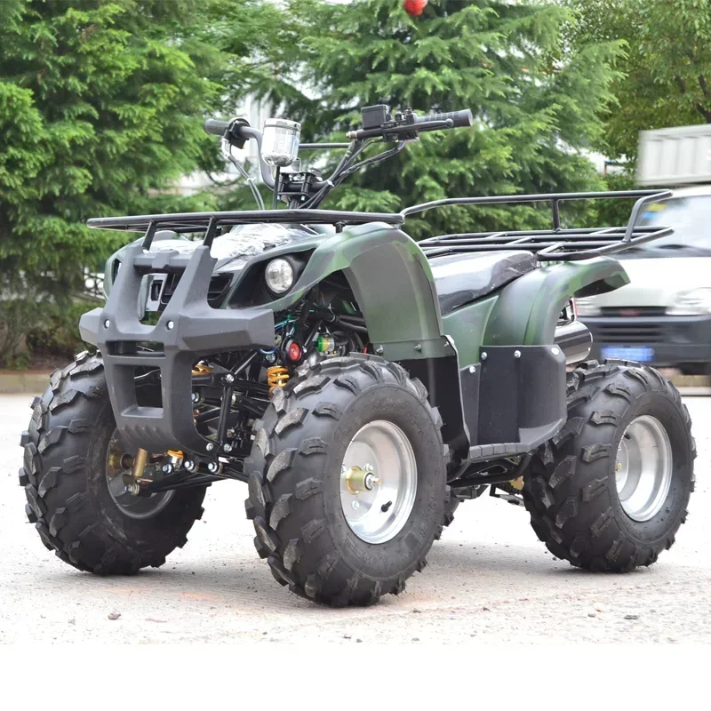 

2WD 125CC Quad ATV, Four Wheel Little Bull All Terrain Off-Road Bike,Automatic Clutch Mountain Bike Customizable,Chain Drive