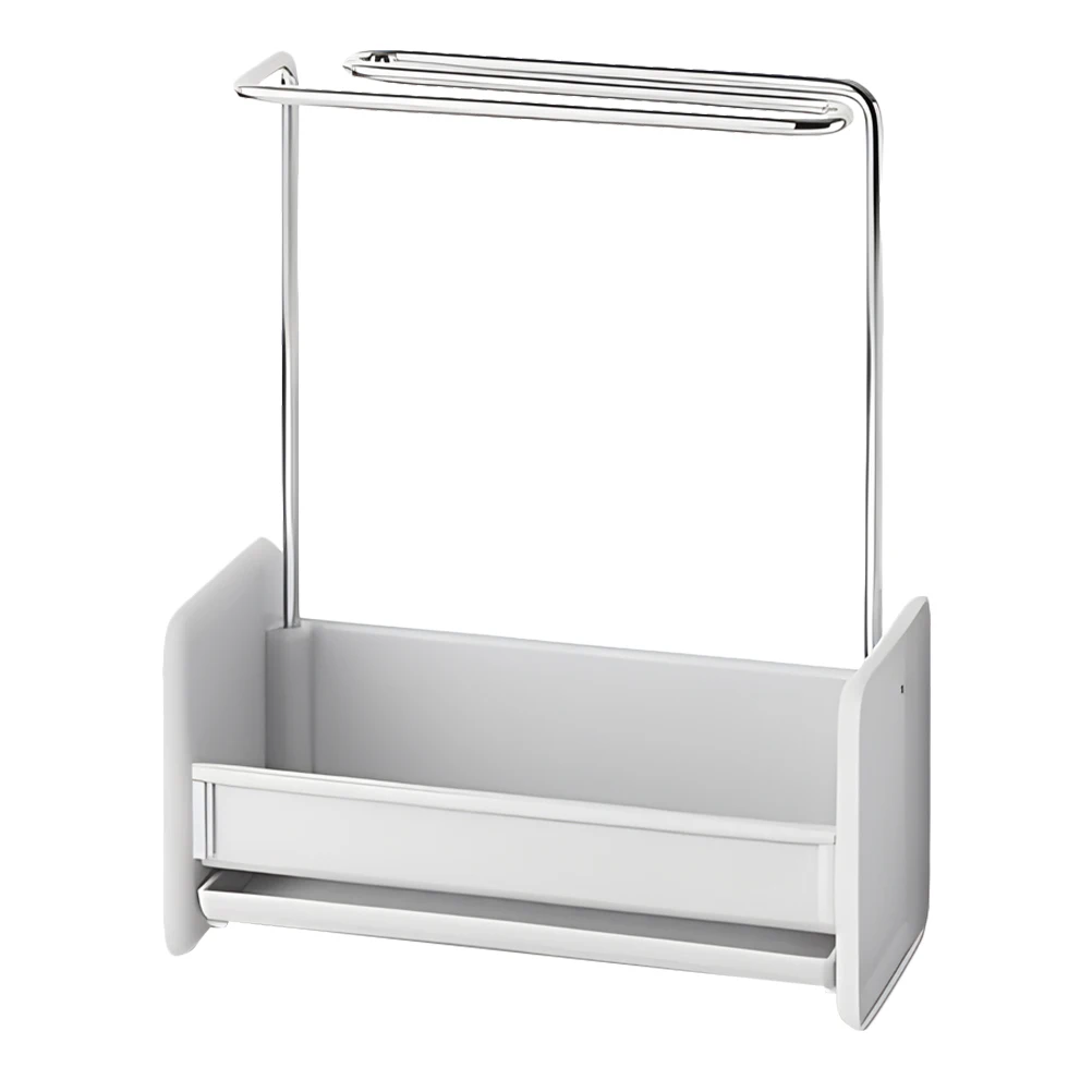 

Sink Side Drying Rack Sleek Modern Design Minimalist Appearance Kitchen Sponge Holder Dish Cloth Storage Rack Organizer