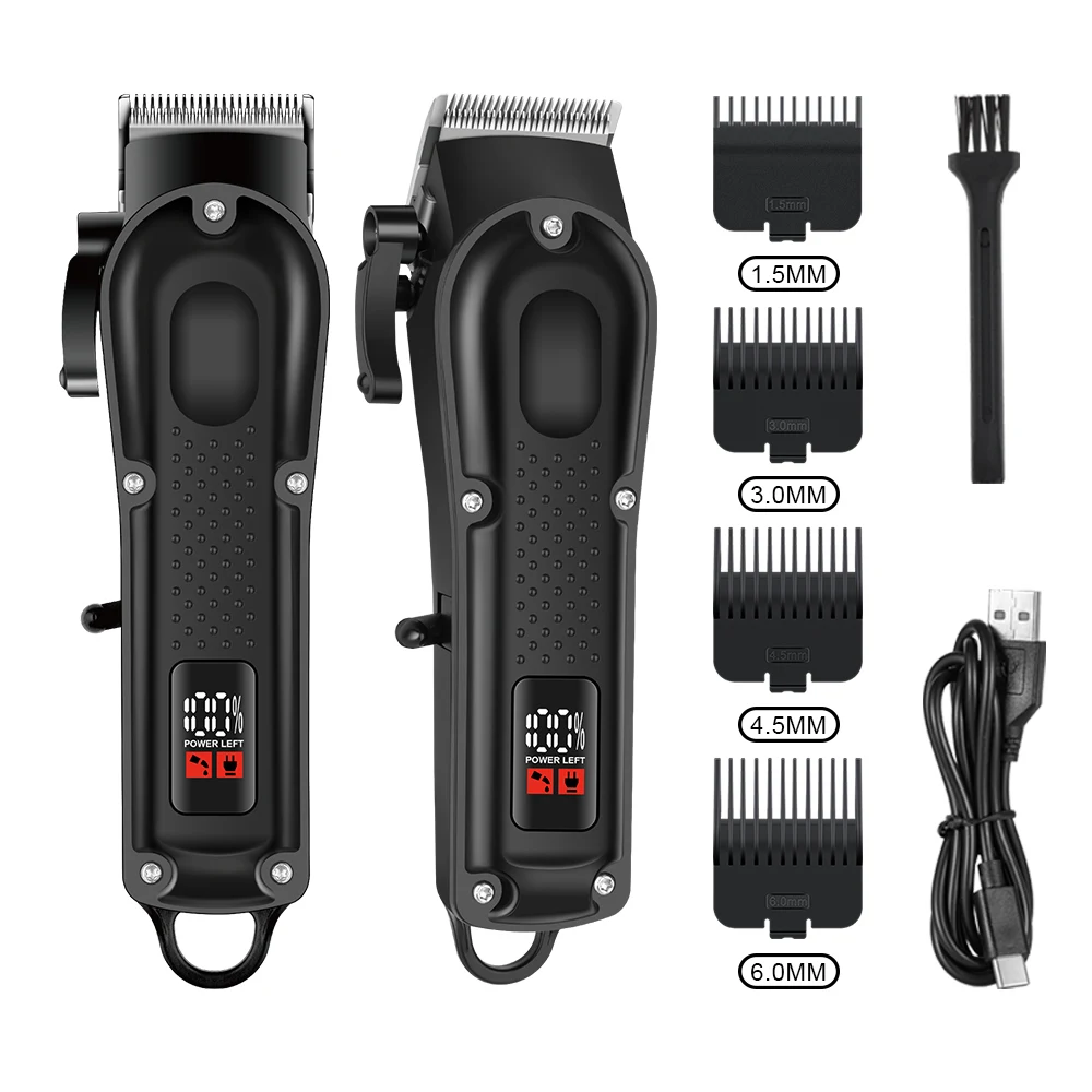 

Men's High-Power Home Hair Clipper with Digital Display Professional Hair Clipper for Salon Use Tangle-Free Design