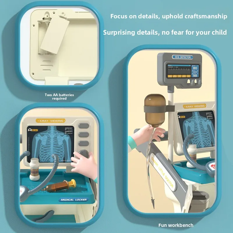 Ensemble de jeu de rôle de médecin pour enfants avec simulateur d'électrophère cardiaque et stéthoscope Eonal, jouets de simulation pour garçons et...