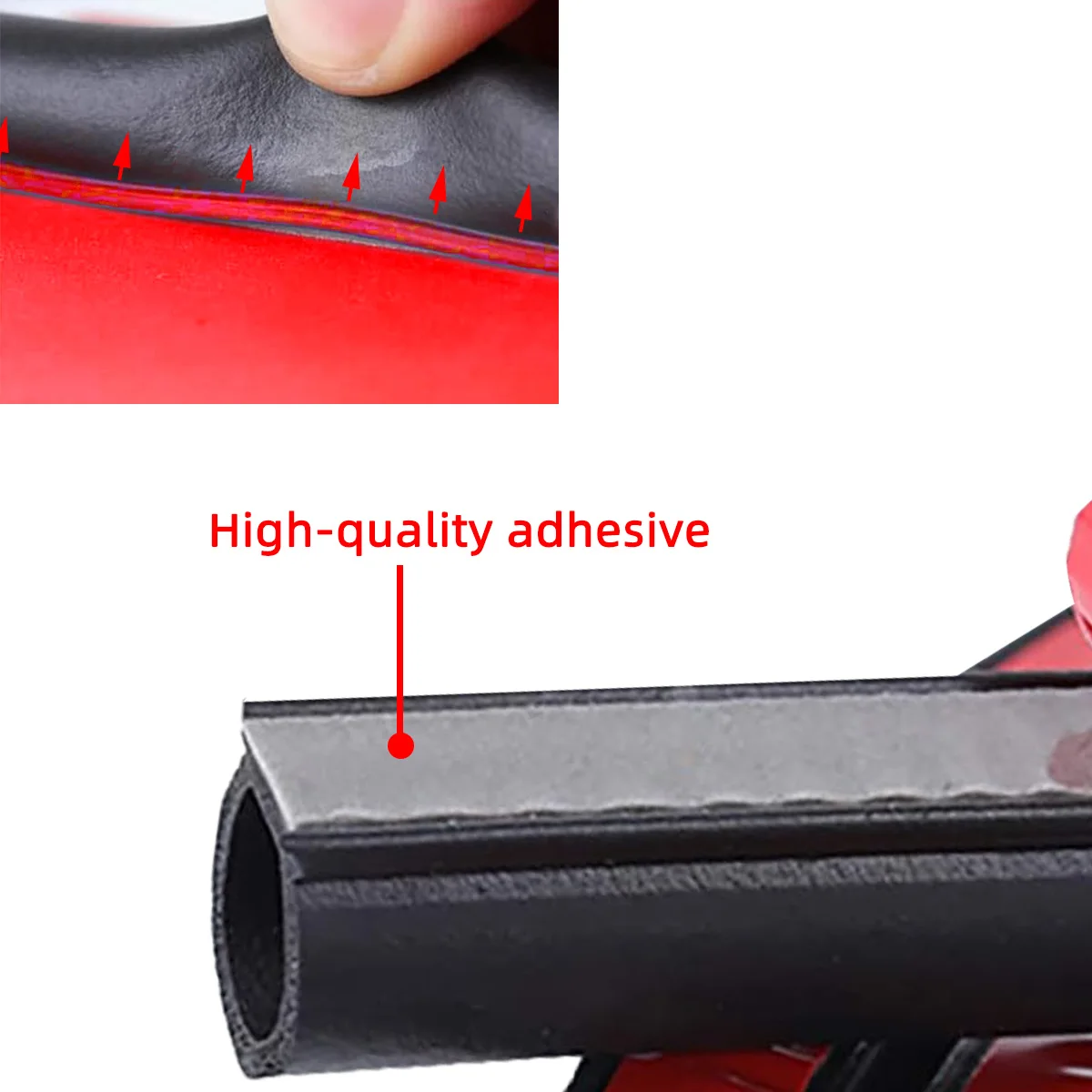 Car Door Rubber Seal Strip Double-Layer Weather Strip Auto Door/Hood/Trunk Protector Sticker Soundproof Waterproof Sealing Strip