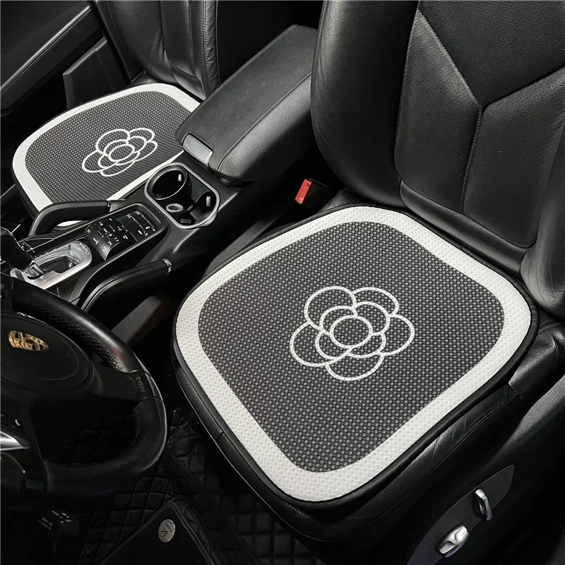 New Print Cute Car Seat Cushion Protector Breathable Ice Silk Summer Car Seat Cover Pad Mat Non Sweat Interior Accessories