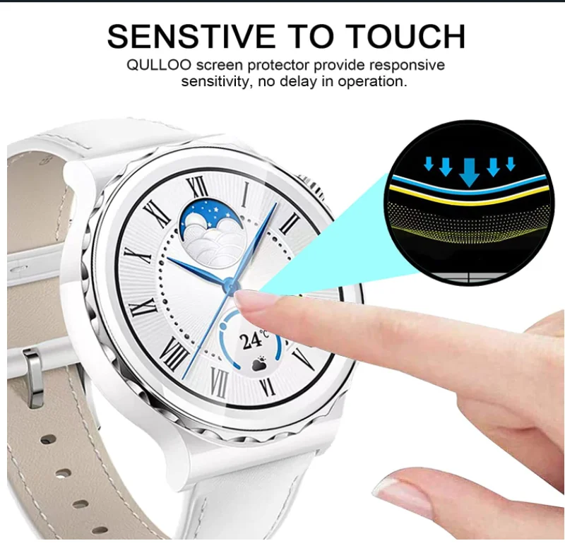 4Pcs Scratch Resistant Hydrogel Film For Huawei Watch GT3 Pro 43mm 46mm Watch Screen Protector For Smartwatch Accessories