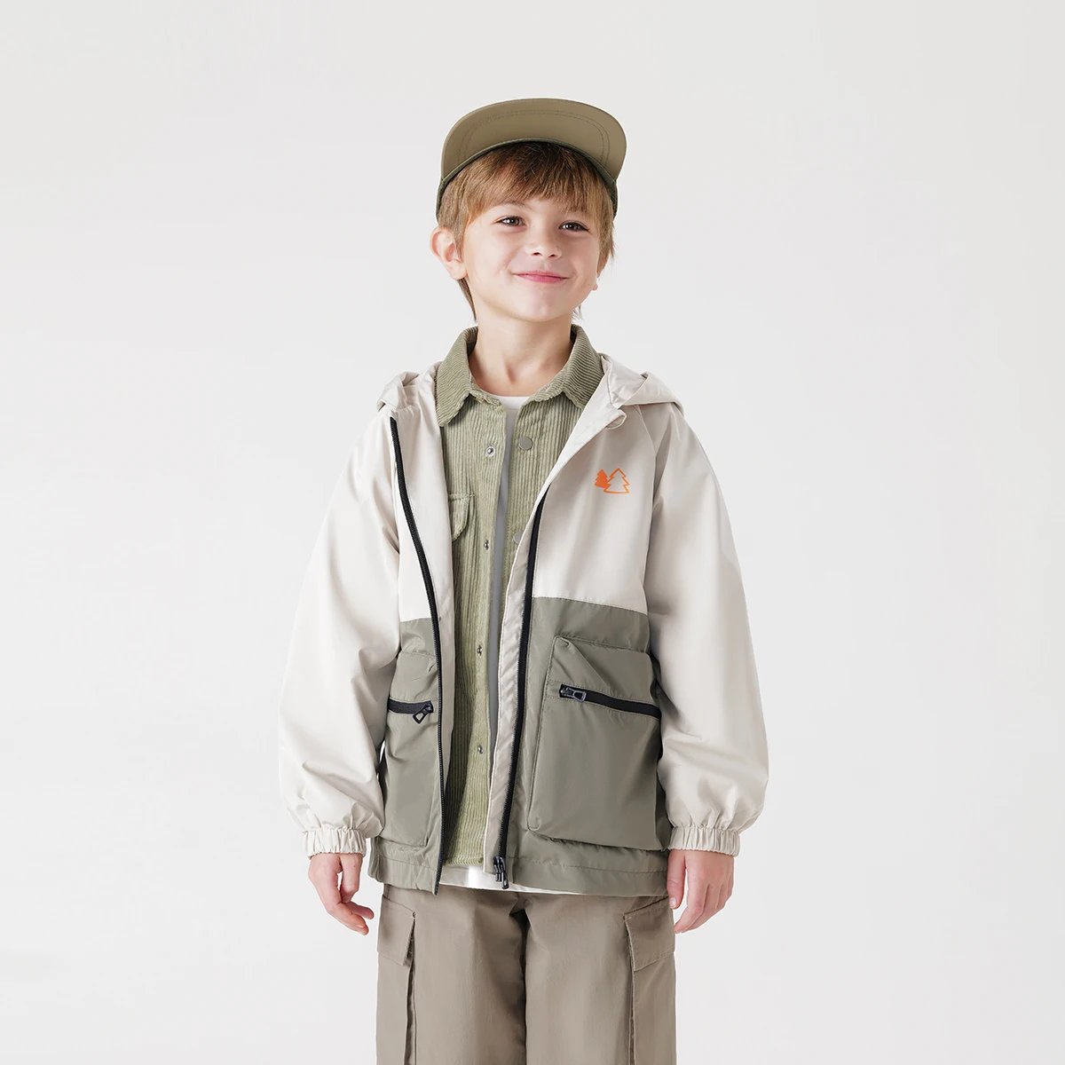 MARC&JANIE  Boys Three -defense Fabric Outdoor Contrasting Outerwear & Jackets for Autumn 231507