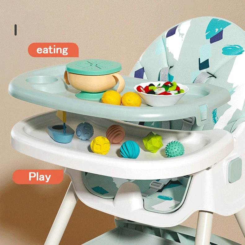 Low price wholesale 3 in 1 dining chair multifunctional folding baby feeding high chair for babies over 6 months