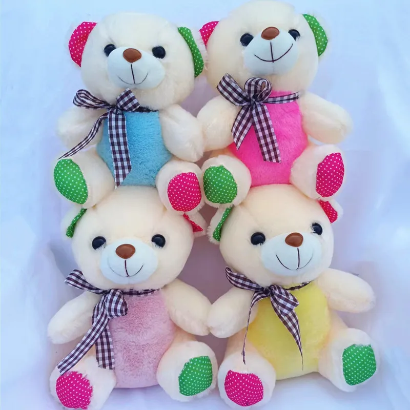 

30pcs/lot Wholesale Plush Animal Doll Toy Bear Colorful Cloth Stuffed Keychain Key Chain Gift,Deposit First to Get Discount much