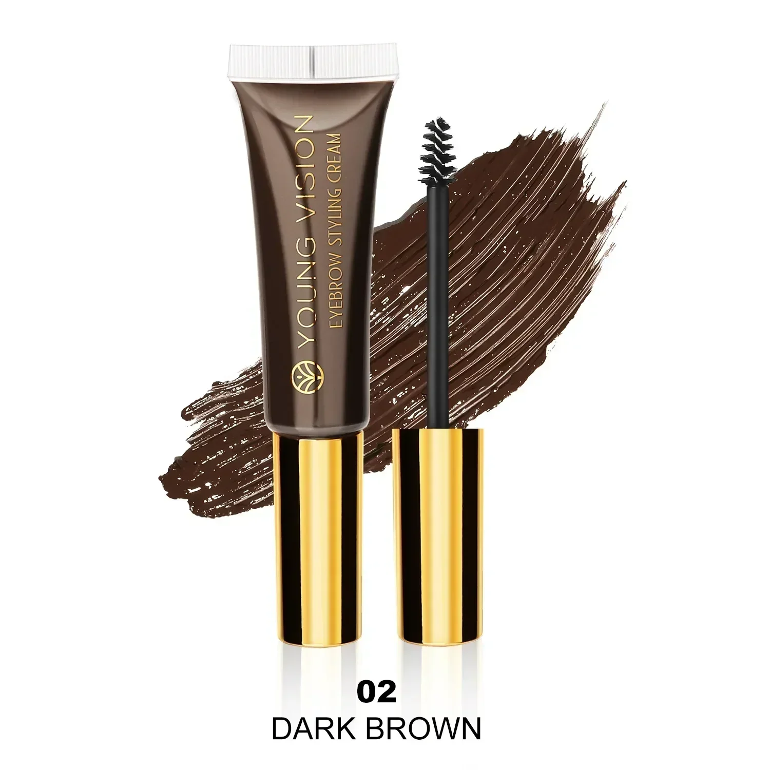 Creme de sobrancelha 5 cores, à prova d'água, secagem rápida, duradouro, sem desbotamento, gel de estilo de sobrancelha, moda profissional, cosméticos, grande capacidade, 12g