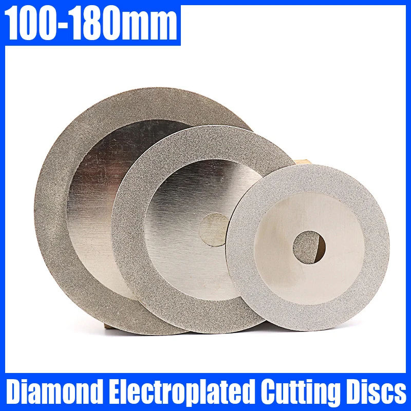 

1PCS 100/125/150/180mm Diamond Electroplated Cutting Discs Saw Blade For Cutting Glass/Jade/Jewellery/Agate/Gemstone/Crystal Etc