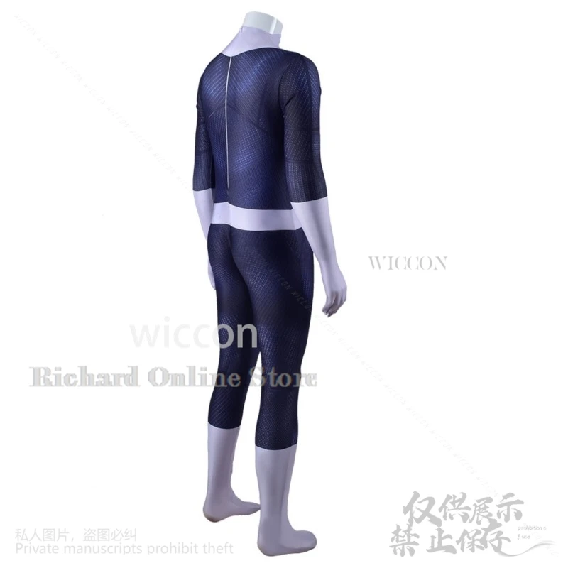 Anime Danny Phantom Cosplay Costume Printed Superheroo Halloween Bodysuit Zentai Suits Danny Fenton Cosplay Jumpsuit Adults Kids