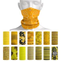 Pañuelo de tubo de Color brillante para mujer, Bandana para deportes al aire libre, polaina amarilla, bufanda para ciclismo, senderismo, correr, diadema, máscara facial para hombre