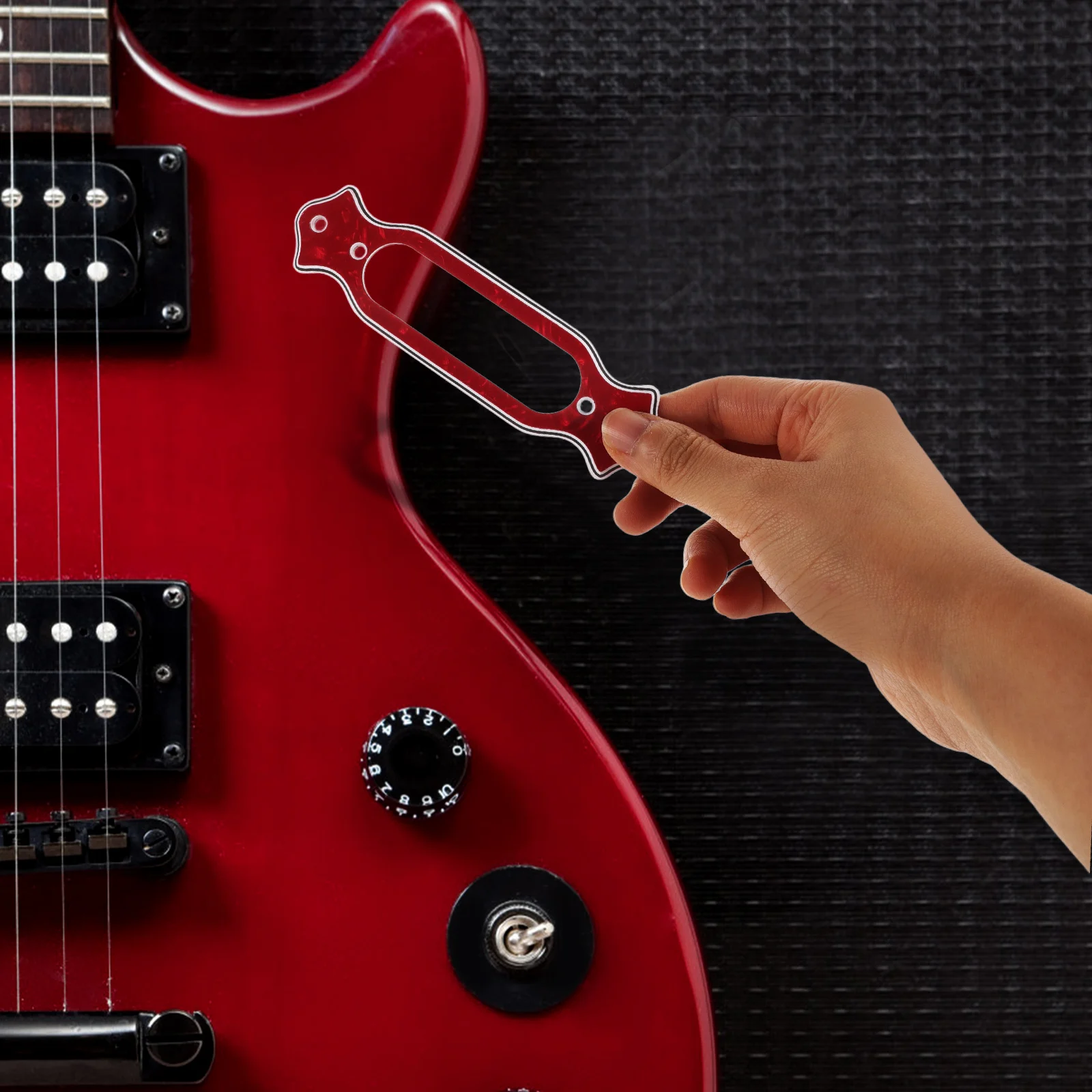 

3pcs Acoustic Red Frame Single Coil Electric Accessories Mounting Ring Guitar Replacement Parts Pickup Fastening Ring Durable