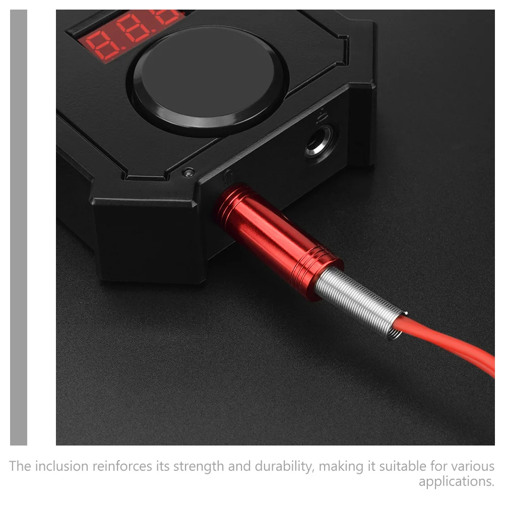 

Silicone Steel Hook Line High Flexibility Tattoo Machine Cord Dual Core Bendable Clip for Stable Voltage and Low Heat
