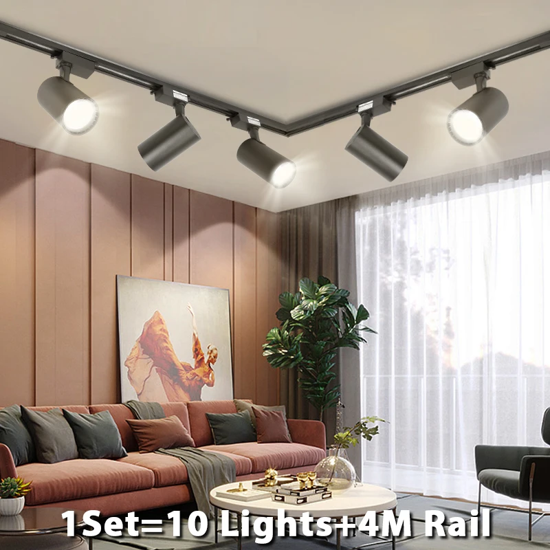 

Modern Led Track Light Fixture 12W 20W 30W 40W Spot Light Track Lighting For Living Room Clothing Store Track Lights Rail Light