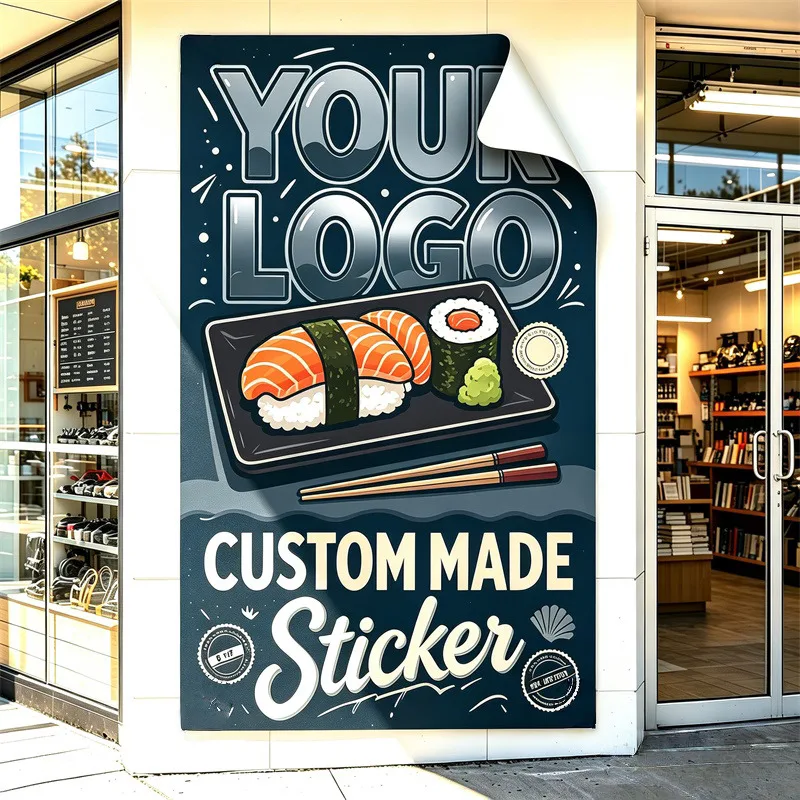 Any Size 100 cm Custom Stickers Suitable For Shop Hotel School Gym Party Arcade Beauty Salon Commercial Advertising Promotion
