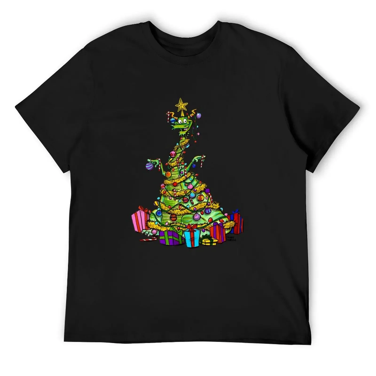 

Christmas tree dragon T-Shirt graphic t shirts quick-drying shirts men