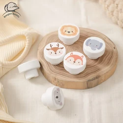 1Set Drawer Button  Cartoon Style Buttons  Wooden living Ornament  Cute Animal Buttons  Screw + Knob Set  Improvement Products