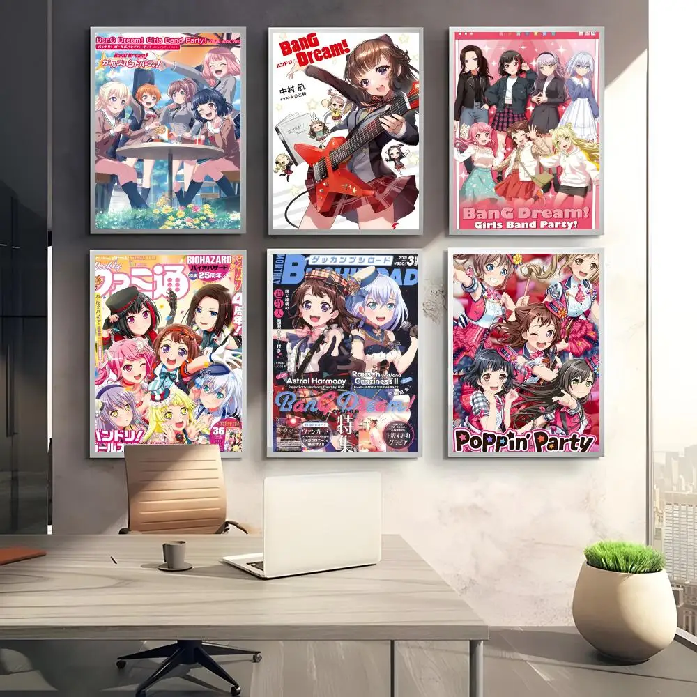 Anime BanG Dream It is My GO ملصق غرفة النوم وغرفة المعيشة والدراسة وما بعد ذلك ديكور ذاتي اللصق + هدية مثالية