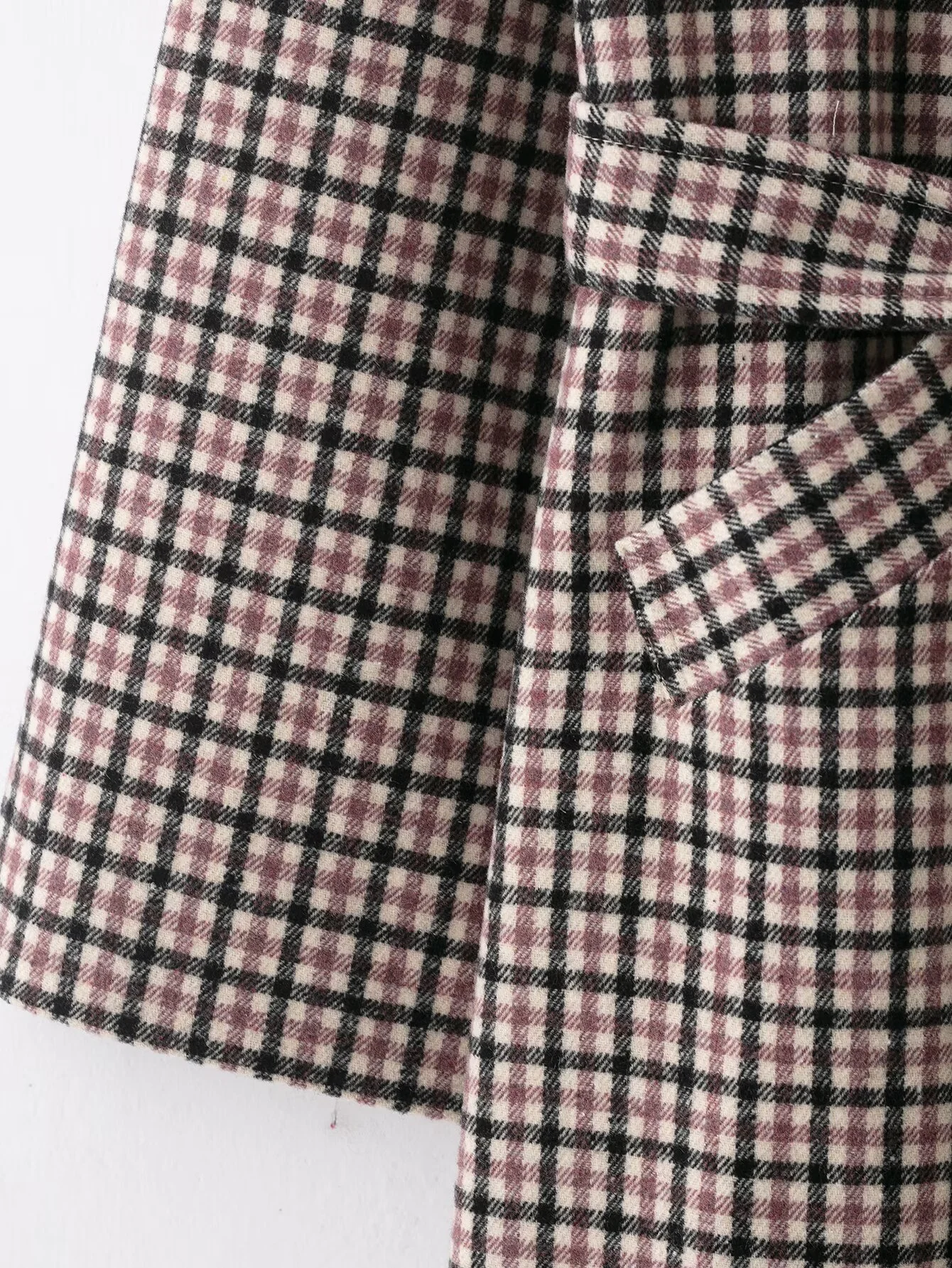 2025 invierno nueva mujer elegante Retro Casual moda suelta ajuste a cuadros cuello alto gabardina larga con cinturón