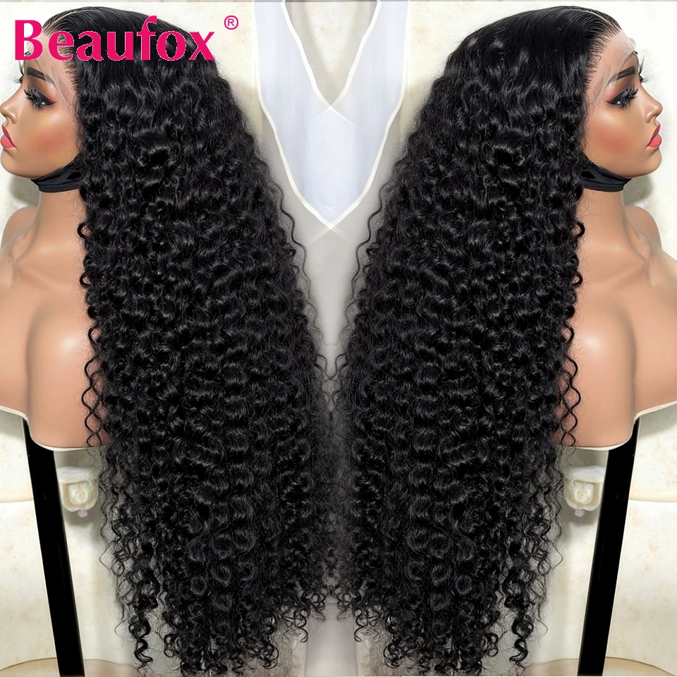 

Beaufox Human Hair Wigs Brazilian Water Wave 13*4 Lace Frontal Wigs Glueless Wigs Human Hair Curly Lace Front Human Hair Wigs A+
