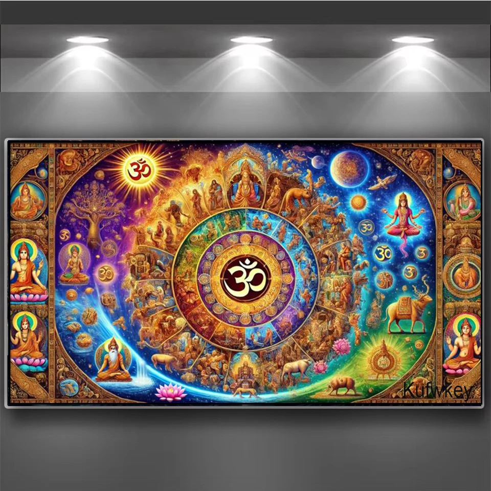 

Reincarnation and Karma Hinduism Diamond Painting New 2024 Full Diamond Mosaic amazing Mysterious abstract Art Diy Cross Stitch