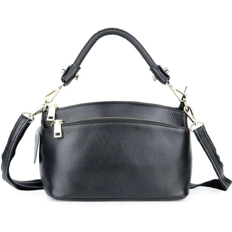

2025 Women Blue Red Bag Soft Genuine Leather Zipper Cowhide Leather Shoulder Bag Ladies Crossbody Small Handbag Satchels Sac