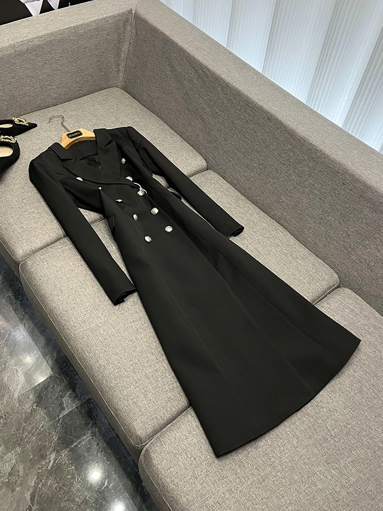 

Новое женское длинное пальто Long Sve Thiened Bla Winter Sle, корейская персональная верхняя одежда, костюм для поездок на работу, JF Sle Faionable